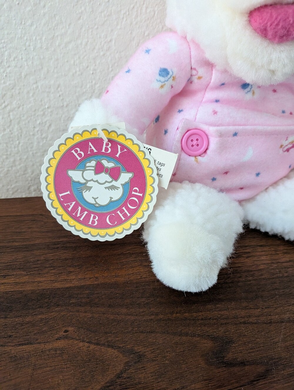 1990 Vintage Shari Lewis 12" Baby Lamb Chop Plush Hand Puppet Pink NWT - Picture 3 of 12